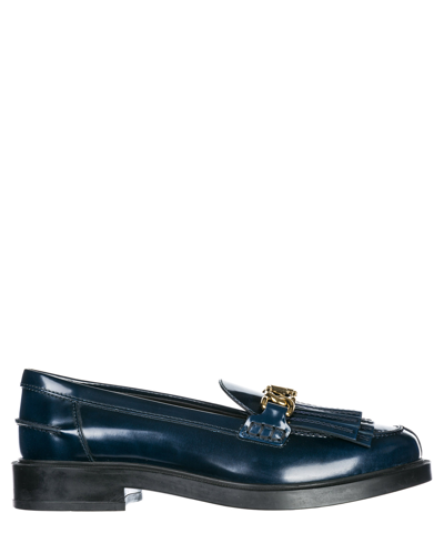 Tod's Double T Loafers In Blue