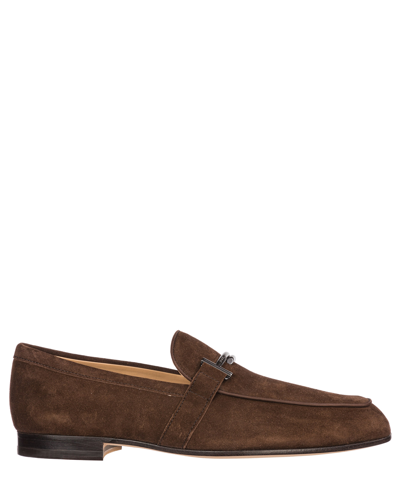Tod's Double T Loafers In Brown