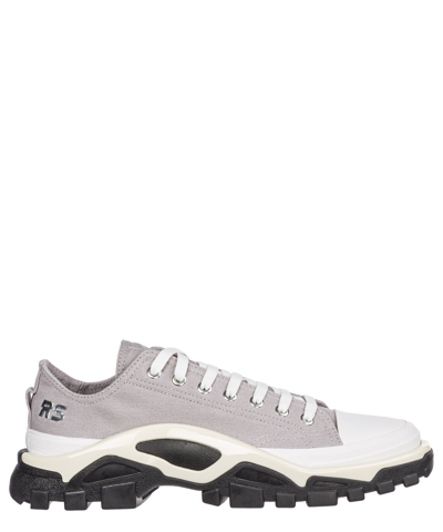 Adidas Originals Adidas By Raf Simons Grey Detroit Runner Contrast Sole Low Top Cotton Sneakers