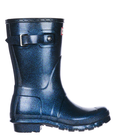 Hunter Wellington Short Starcloud Rain Boots In Blue