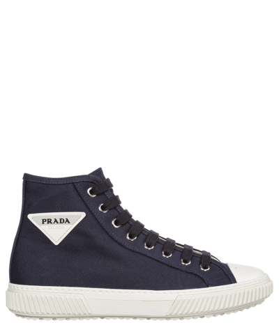 Prada High-top Sneakers In Blue