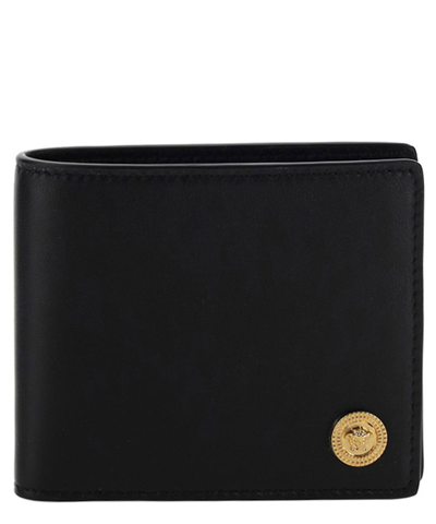 Versace La Medusa Biggie Wallet In Black