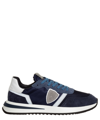 Philippe Model Panelled Crest-motif Sneakers In Blue