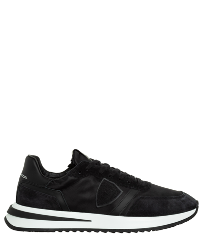 Philippe Model Tropez 2.1 Sneakers In Black Suede And Fabric