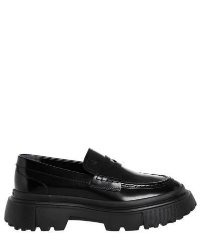 Hogan H629 Loafers In Black