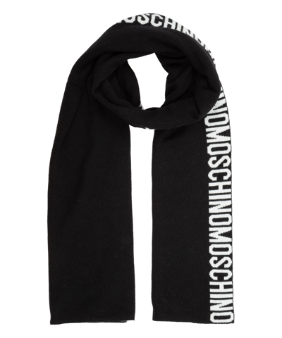 Moschino Wool Scarf In Black