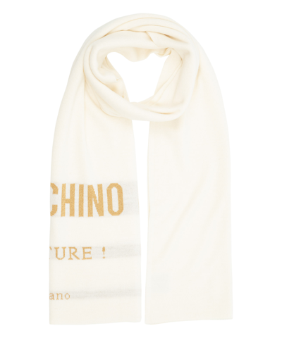 Moschino Wool Wool Scarf In White