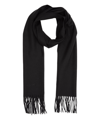 Moschino Wool Scarf In Black