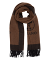 MOSCHINO DOUBLE QUESTION MARK WOOL SCARF,30672M2327004