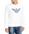 Emporio Armani Logo Print Long-sleeved Sweatshirt In White