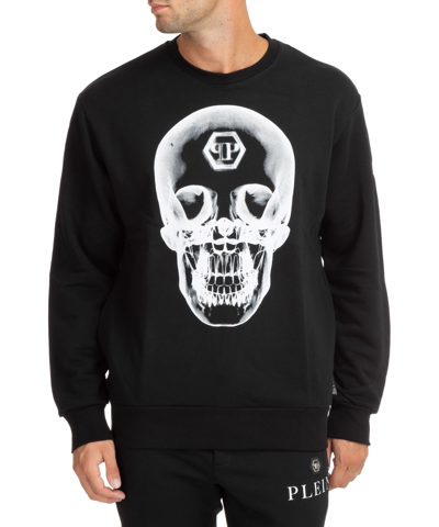 Philipp Plein Skull Printed Crewneck Sweatshirt In Black