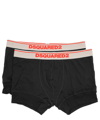 Dsquared2 2 Pieces Of Logo Boxer Underwear In Black