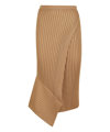 Stella Mccartney Tan Elevated Midi Skirt In Beige