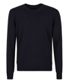 Maison Margiela Navy Ribbed Sweater In Blue