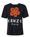 Kenzo Boke Print Cotton Jersey T-shirt In Blue