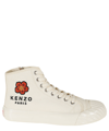 Kenzo Embroidered-logo Hi-top Sneakers In White
