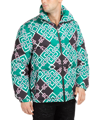 Gcds Monogram-pattern Zip-up Jacket In Green