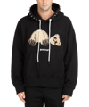 Palm Angels Graphic-print Drawstring Hoodie In Black