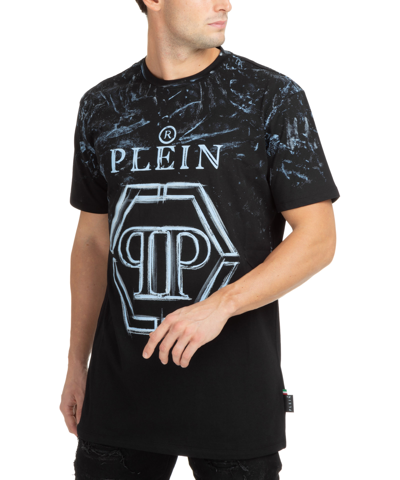 Philipp Plein Hexagon Cotton T-shirt In Black