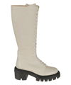 Stuart Weitzman Lace-up Detail Boots In White