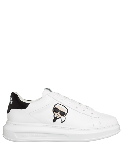 Karl Lagerfeld Ikonik Nft Kapri Leather Sneakers In White