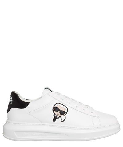 Karl Lagerfeld Ikonik Nft Kapri Leather Trainers In White