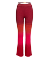 Gcds Ribbed Degrade Lurex Knit Pants In Red