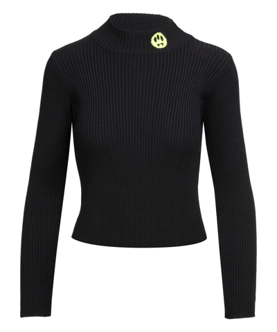 Barrow Knitted Roll Neck Top In Black