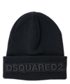 Dsquared2 Dsquared Black Wool Beanie Hat In Black