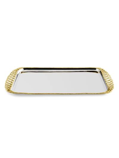 Michael Aram Love Knot Serving Tray In Silver-tone