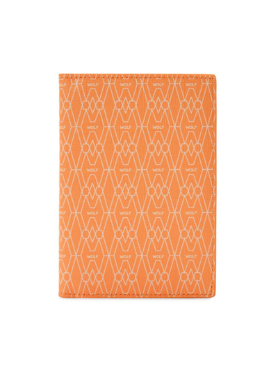 Wolf Signature Passport Sleeve In Orange