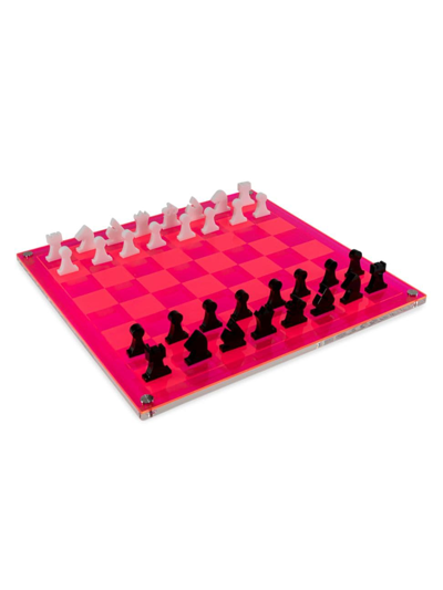 Luxe Dominoes Luxe 2d Chess Set In Pink