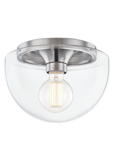 Mitzi Grace Single-light Small Flush Mount In Polished Nickel