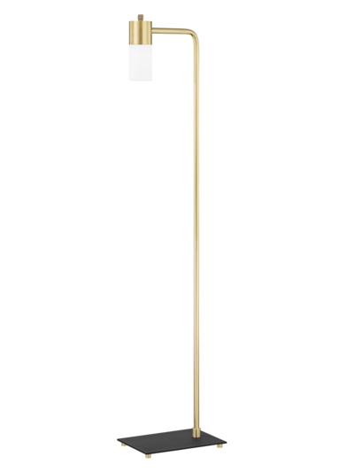 Mitzi Lola Single-light Floor Lamp In Aged Brass