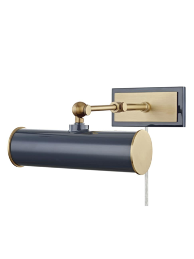 Mitzi Holly Single-light Picture Light With Plug In Aged Brass Navy