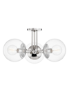 Mitzi Meadow 3-light Semi Flush Mount In Polished Nickel