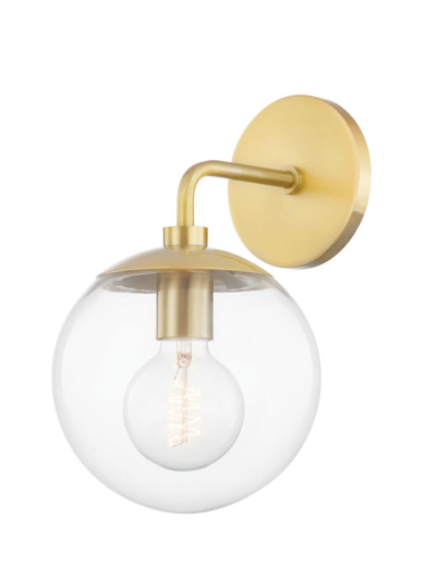 Mitzi Meadow Single-light Wall Sconce In Aged Brass