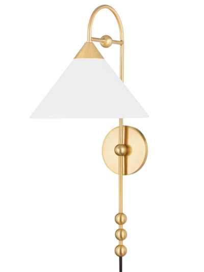 Mitzi Sang Single-light Portable Wall Sconce In Aged Brass