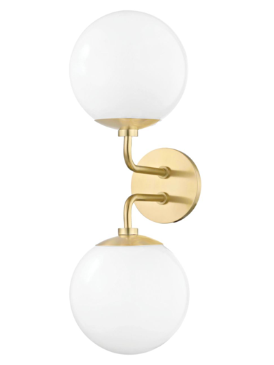 Mitzi Stella 2-light Wall Sconce In Aged Brass