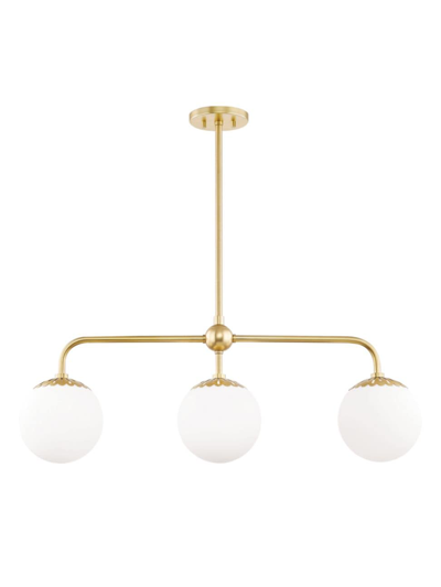 Mitzi Paige 3-light Linear Pendant In Aged Brass