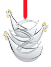 Nambe Twelve Days Of Christmas Ornament - Three French Hens In Silver-tone,gold-tone