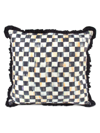 MACKENZIE-CHILDS COURTLY CHECK RUFFLED SQUARE PILLOW