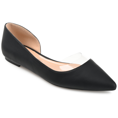 Journee Collection Women's Mikki Vinyl Flat Women's Shoes In Black