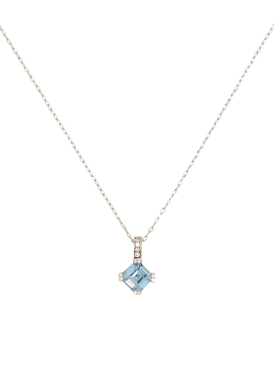 Kate Spade Women's Goldtone & Cubic Zirconia Mini Pendant Necklace In Light Sapphire