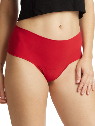 Hanky Panky Breathe Natural High Rise Thong In Cherryade Red