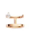 REPOSSI WOMEN'S SERTI SUR VIDE 18K PINK GOLD & 0.3 TCW DIAMOND RING