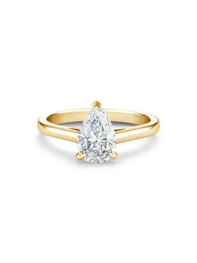 De Beers Jewellers Women's Db Classic 18k Yellow Gold & 1.03 Tcw Pear-cut Diamond Engagement Ring