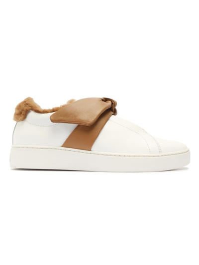 Alexandre Birman Clarita Asymmetric Slip-on Sneaker In White