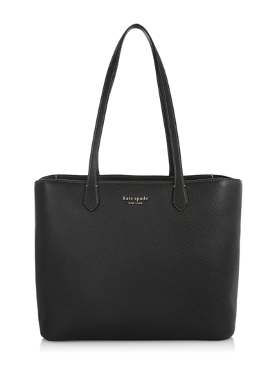 Kate Spade New York Veronica Pebbled Leather Large Tote In Black | ModeSens