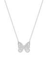 DE BEERS JEWELLERS WOMEN'S PORTRAITS OF NATURE 18K WHITE GOLD & DIAMOND BUTTERFLY PENDANT NECKLACE
